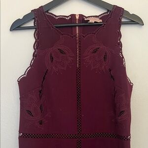 Ted Baker Deep Burgundy Mini Dress